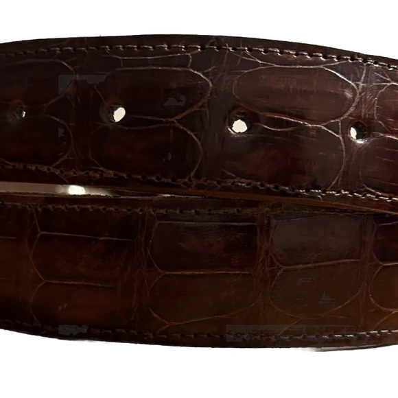 Genuine men's belt brown 44 inches long - Picture 6 of 7